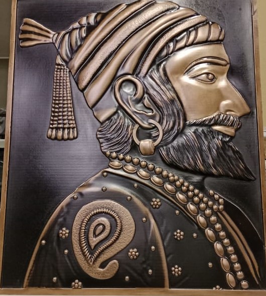 S3 relief portrait in a bronze metallic finish